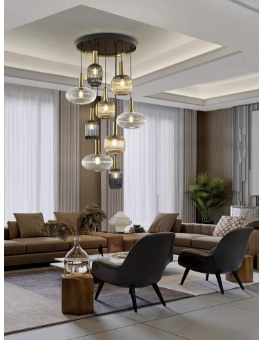 SCHULLER LAMPARA DE TECHO NORMA 9 LUCES CON...