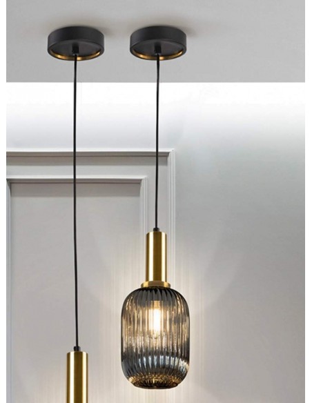 SCHULLER LAMPARA DE TECHO NORMA 1L. GRIS SMOKE.