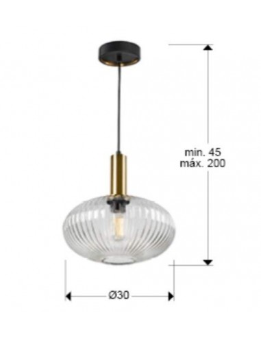 SCHULLER LAMPARA DE TECHO NORMA 1L TRANSPARENTE.