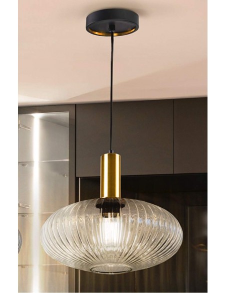 LÂMPADA DE TETO SCHULLER NORMA 1L TRANSPARENTE.