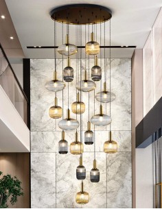 SCHULLER LÂMPADA DE TETO NORM 18 LUZES COM RECEPTOR,...