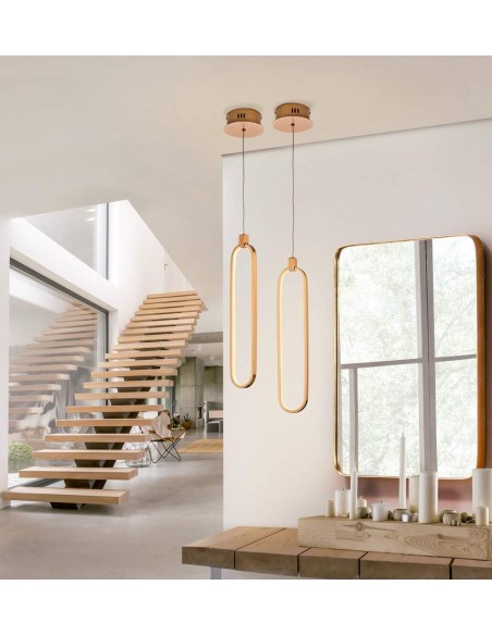 SCHULLER LAMPARA DE TECHO COLETTE 1L. ORO ROSA.