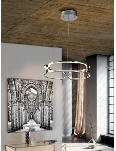 SCHULLER LAMPARA DE TECHO COLETTE 47 CM. CROMO. 2