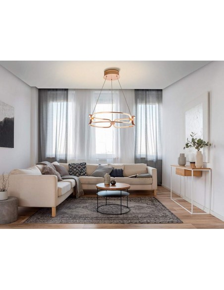 SCHULLER LAMPARA DE TECHO COLETTE 47 CM. ORO ROSA.