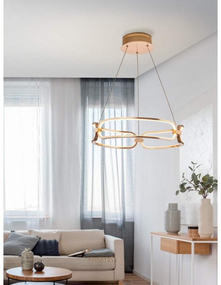 SCHULLER LAMPARA DE TECHO COLETTE 47 CM. ORO ROSA.