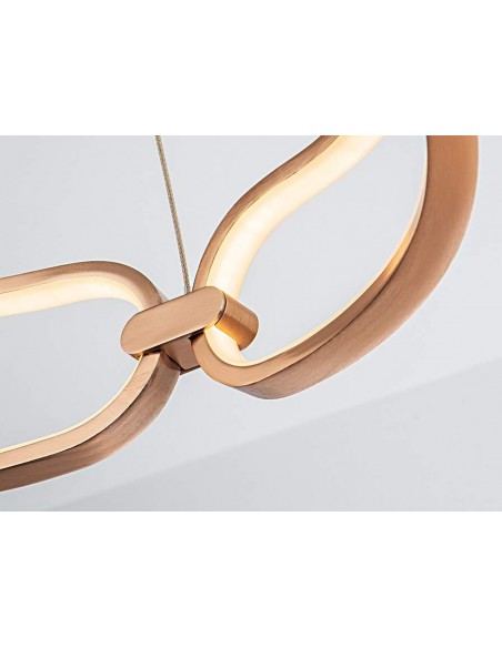 SCHULLER LAMPARA DE TECHO COLETTE 80 CM. CON RECEPTOR. ORO ROSA.