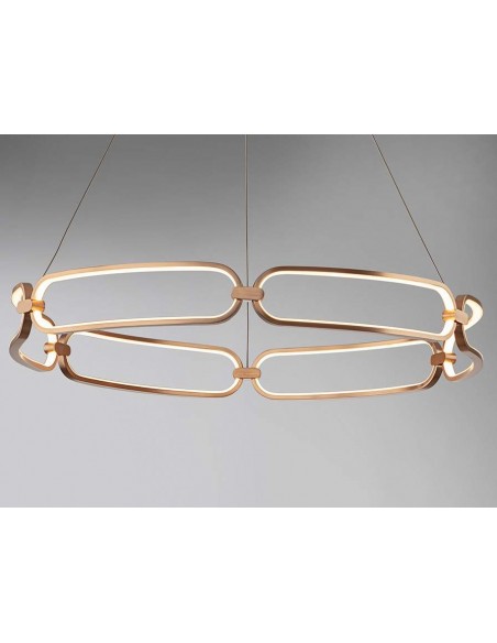 SCHULLER LÂMPADA DE TETO COLETTE 80 CM. COM RECEPTOR. OURO ROSA.