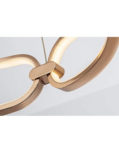 SCHULLER LAMPARA DE TECHO COLETTE 60 CM. CON RECEPTOR. ORO ROSA.