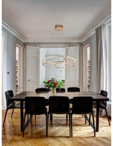 SCHULLER LAMPARA DE TECHO COLETTE 60 CM. CON RECEPTOR. ORO ROSA.