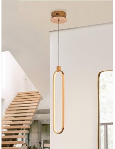 SCHULLER LÂMPADA DE TETO COLETTE 1L. OURO ROSA.