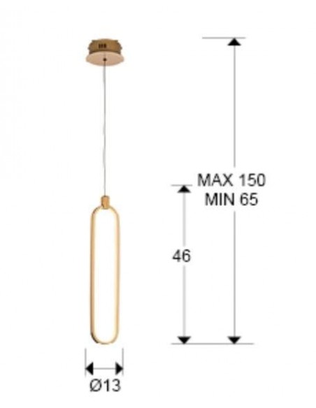 SCHULLER LÂMPADA DE TETO COLETTE 1L. CROMADA.