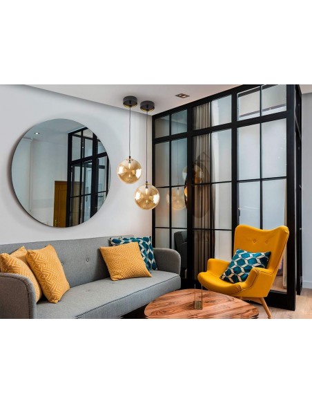 SCHULLER LÂMPADA DE TETO Dark 20, 1 LUZ. PRETO e LATÃO.