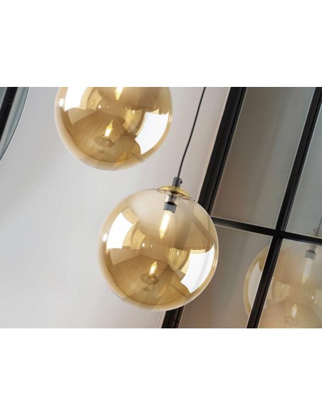 SCHULLER LAMPARA DE TECHO DARK 20, 1 LUZ. NEGRO y LATON.