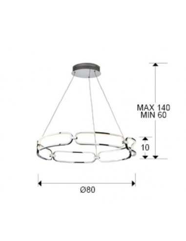 SCHULLER LAMPARA DE TECHO COLETTE 80 CM. CON...