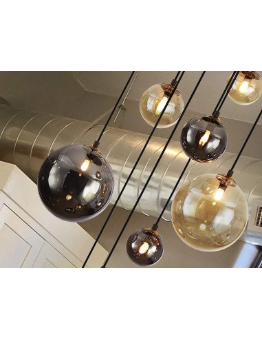 SCHULLER LAMPARA DE TECHO DARK 9 LUCES. NEGRO y...