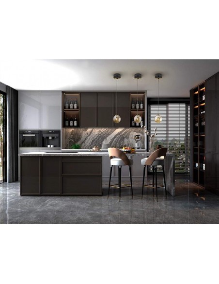 SCHULLER LAMPARA DE TECHO DARK 12, 1 LUZ. NEGRO y LATON.