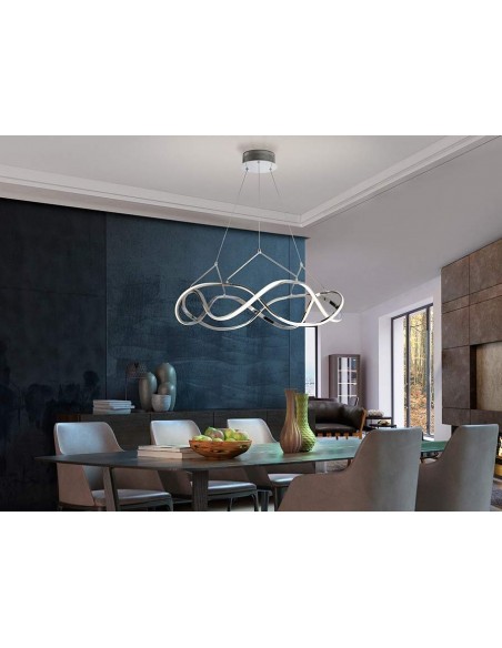 SCHULLER LÂMPADA DE TETO LED MOLLY 80 cm. CROMADO.