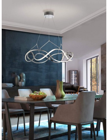 SCHULLER LÂMPADA DE TETO LED MOLLY 80 cm. CROMADO.