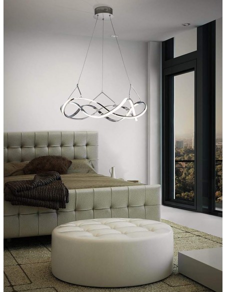 SCHULLER LÁMPARA LED DE TECHO MOLLY,55cm CROMO.