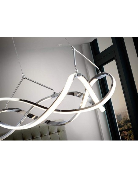 SCHULLER LÂMPADA DE TETO LED MOLLY, 55cm CROMADO.