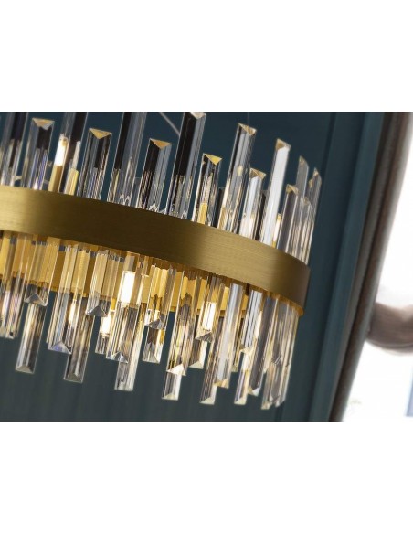 SCHULLER LAMPARA DE TECHO GRACE 14 LUCES, ORO.