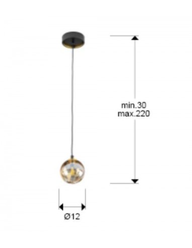 SCHULLER LAMPARA DE TECHO DARK 12, 1 LUZ. NEGRO...