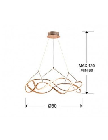 SCHULLER LÂMPADA DE TETO LED MOLLY 80 cm. OURO...