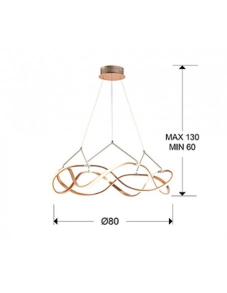 SCHULLER LÂMPADA DE TETO LED MOLLY 80 cm. CROMADO.
