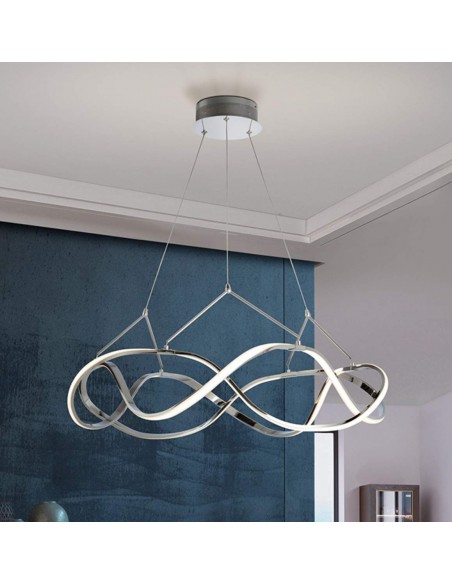 SCHULLER LÂMPADA DE TETO LED MOLLY 80 cm. CROMADO.