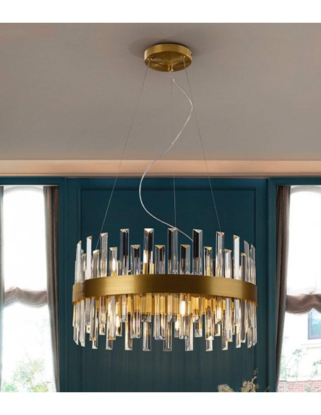 SCHULLER LAMPARA DE TECHO GRACE 14 LUCES, ORO.