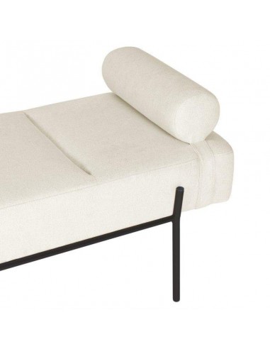 Banqueta EDIMBURGO 140 x 52, metal preto e...
