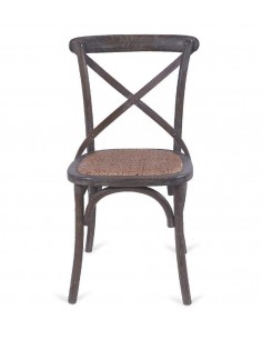 SILLA COMEDOR VINTAGE CROSS, MADERA DE OLMO en GRIS...