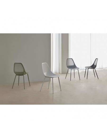 SILLA DE POLIPROPILENO LEIA MENTA. PATAS METAL