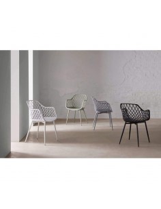 SILLA CON BRAZOS CHARLOTTE BLANCO. POLIPROPILENO Y PATAS... 2