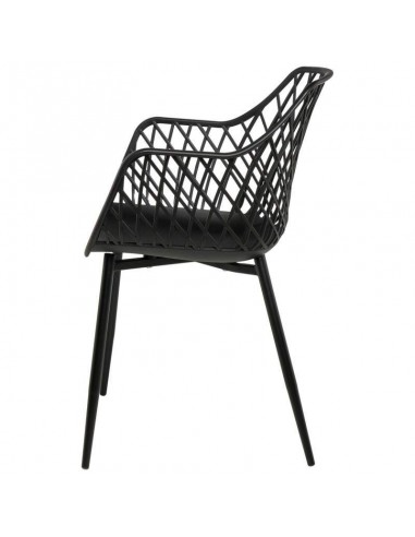 SILLA CON BRAZOS CHARLOTTE NEGRO. POLIPROPILENO...