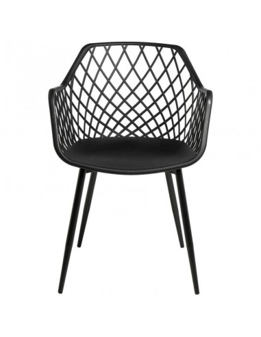 SILLA CON BRAZOS CHARLOTTE NEGRO. POLIPROPILENO...