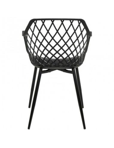 SILLA CON BRAZOS CHARLOTTE NEGRO. POLIPROPILENO...