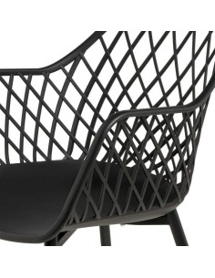 SILLA CON BRAZOS CHARLOTTE NEGRO. POLIPROPILENO Y PATAS... 2