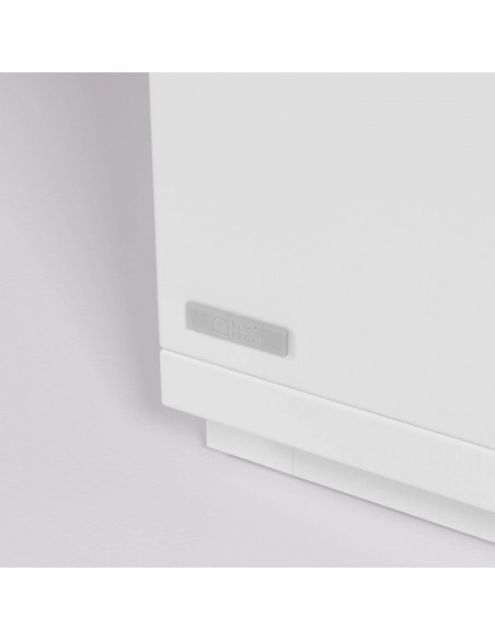 Mesa de cabeceira Abilen 53 x 44 cm. Carvalho e lacado branco