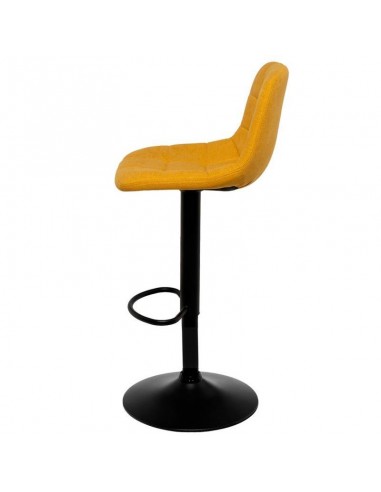 Banco ASHA estofado VELVET mostarda e estrutura...