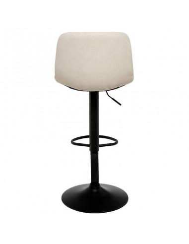 Taburete ASHA tapizado en TERCIOPELO beige y...