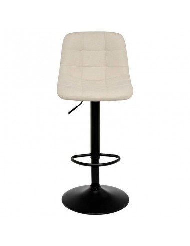 Taburete ASHA tapizado en TERCIOPELO beige y...