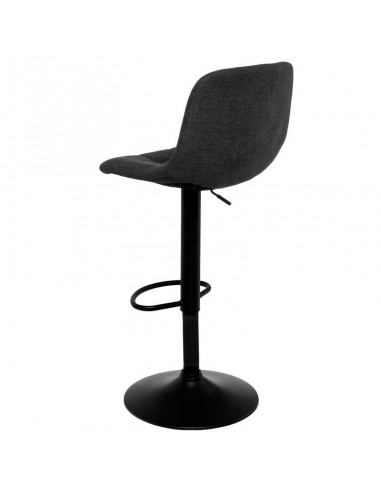 Banco ASHA estofado em VELVET cinza escuro e...