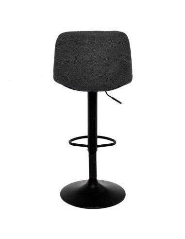Taburete ASHA tapizado TERCIOPELO gris oscuro y...