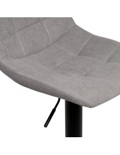 Banco ASHA estofado em VELVET cinza claro e estrutura... 2