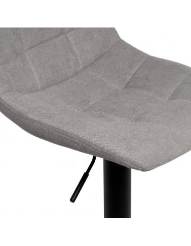 Banco ASHA estofado em VELVET cinza claro e...