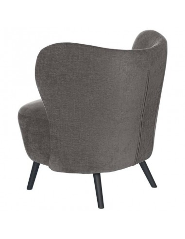 Poltrona OPORTO em tecido cinzento escuro e...