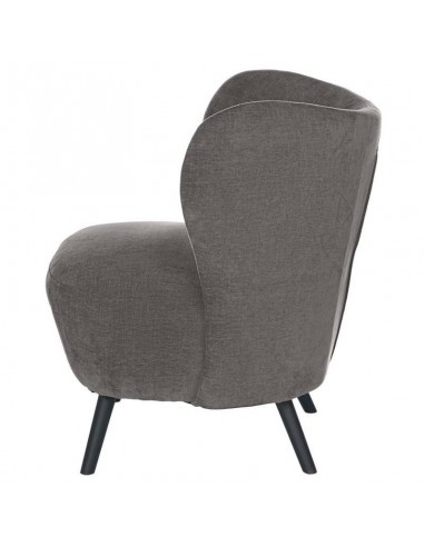 Poltrona OPORTO em tecido cinzento escuro e...