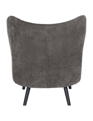 Butaca OPORTO tela gris oscuro y patas de metal...