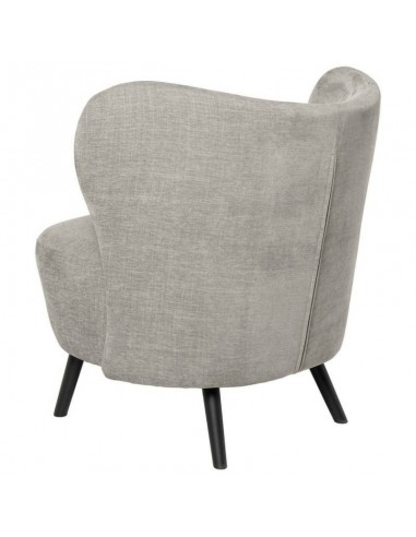 Butaca OPORTO tela gris claro y patas de metal...